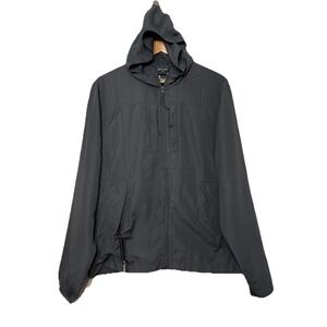 SCOTTeVEST Pack Windbreaker Jacket Men's Medium TEC Pockets Travel Hiking Gray